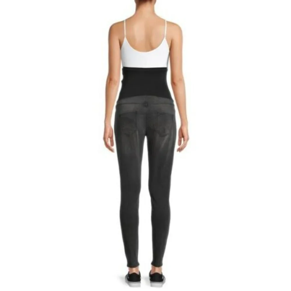 TIME & TRU Maternity XXL Skinny JEANS, Comfort FULL PANEL, Charcoal GREY NEW - Picture 3 of 5
